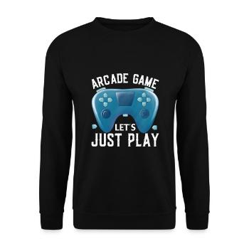 Jeu d’arcade Let’s Just Play - Sweat-shirt Unisexe - noir - Devant - Alina (178cm) & Michal (187cm)