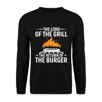The Lord of the Grill The Return of the Burger - Unisex Sweatshirt - black - Front - Alina (178cm) & Michal (187cm)