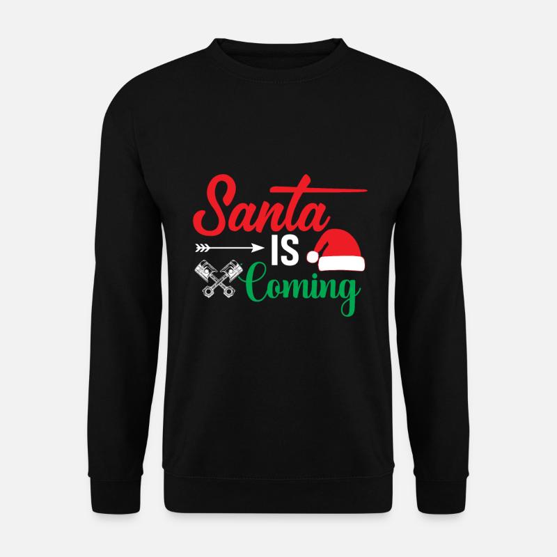 Der Weihnachtsmann Kommt - Unisex Pullover - Schwarz