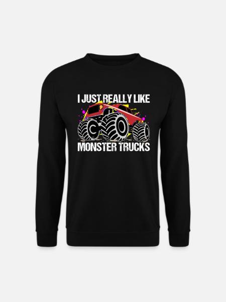 Echte Monster Truck Leidenschaft - Unisex Pullover - Schwarz
