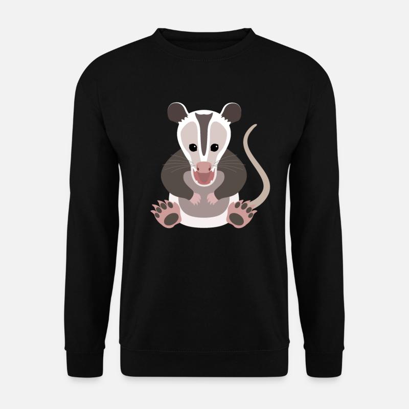 Surprised Opossum Aha-Effect Design - Unisex Sweatshirt - black
