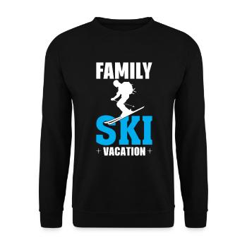 Familienski-Urlaub - Unisex Pullover - Schwarz - Vorne - Alina (178cm) & Michal (187cm)