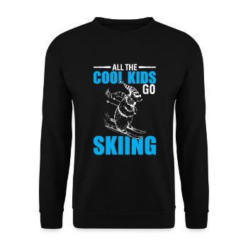 Tous les enfants cool vont skier - Sweat-shirt Unisexe - noir - Devant - Alina (178cm) & Michal (187cm)