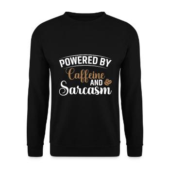 Propulsé par la caféine et le sarcasme - Sweat-shirt Unisexe - noir - Devant - Alina (178cm) & Michal (187cm)