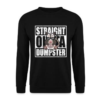 Nocturnal opossum with sunglasses - Unisex Sweatshirt - black - Front - Alina (178cm) & Michal (187cm)