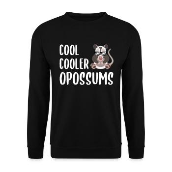 Cooler opossum trend animal sunglasses - Unisex Sweatshirt - black - Front - Alina (178cm) & Michal (187cm)