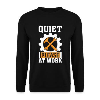 Please rest at work - Unisex Sweatshirt - black - Front - Alina (178cm) & Michal (187cm)