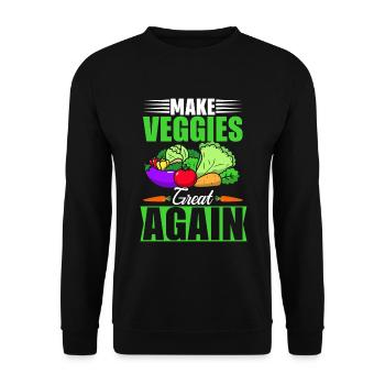 Redonne aux légumes d’excellents légumes - Sweat-shirt Unisexe - noir - Devant - Alina (178cm) & Michal (187cm)