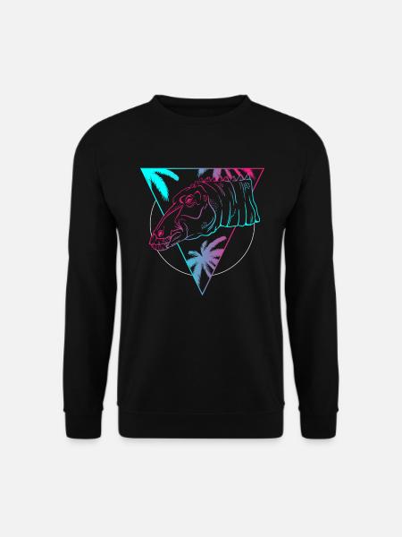 Farbiger Dino Kreis Kunst Geschenk - Unisex Pullover - Schwarz