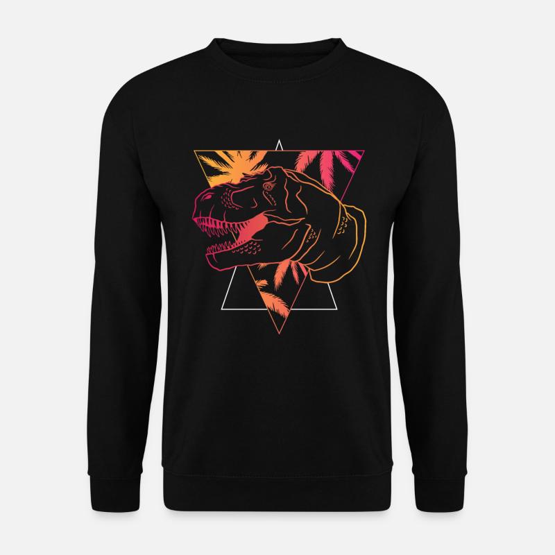 T-Rex néon Triangle oeuvre cadeau - Sweat-shirt Unisexe - noir