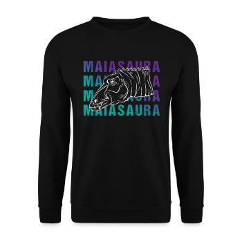 Maiasaura Portrait Art Vintage Gift - Unisex Sweatshirt - black - Front - Alina (178cm) & Michal (187cm)