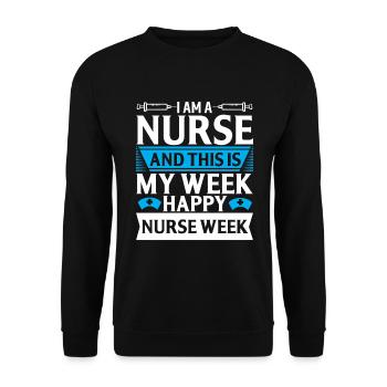 I'm a nurse and this is my where - Unisex Sweatshirt - black - Front - Alina (178cm) & Michal (187cm)