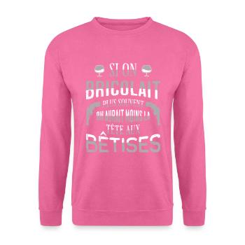 Si on bricolait les Tontons Film Flingueurs - Sweat-shirt Unisexe - rose - Devant