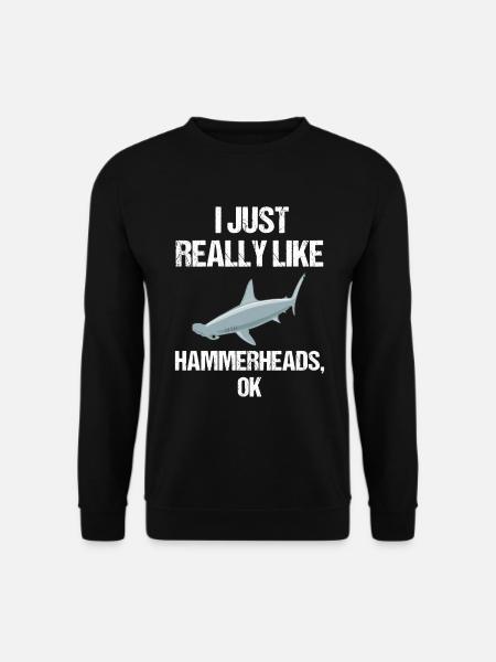 Hammerhead Shark Enthusiast Clear & Direct - Unisex Sweatshirt - black