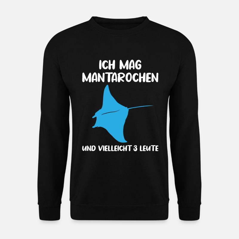 Mantarochen & Drei Leute Meerliebe - Unisex Pullover - Schwarz