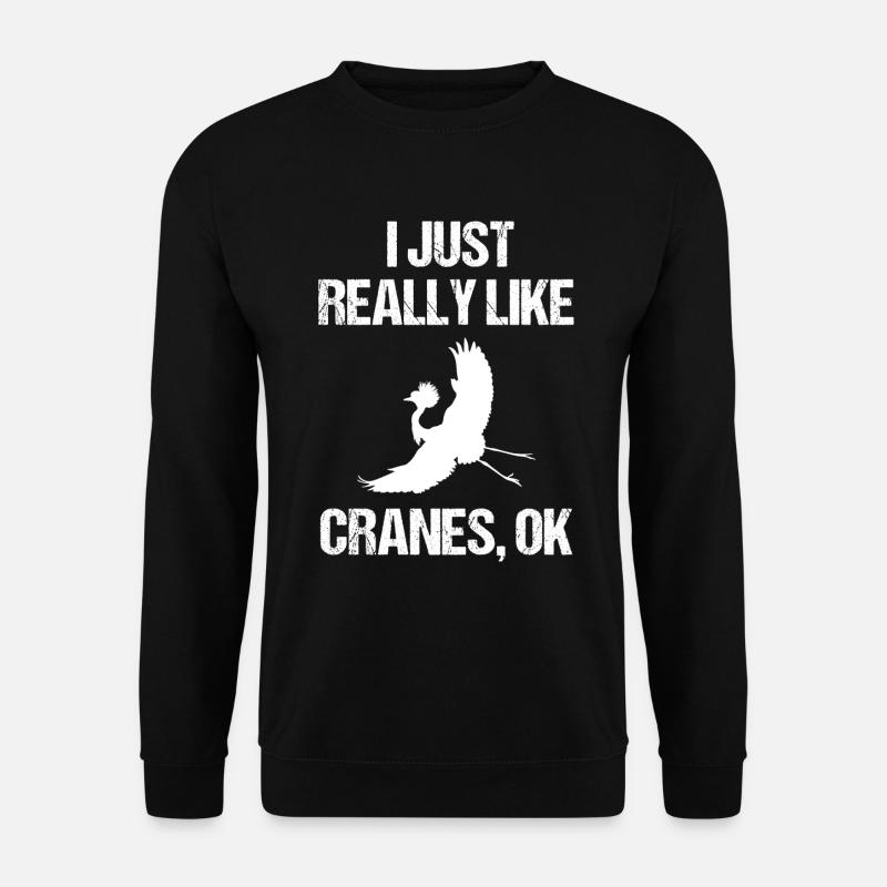 Einfach Kraniche Liebhaber Statement - Unisex Pullover - Schwarz