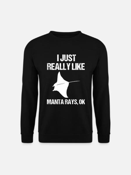 Simple Manta Ray Lover Clarity - Unisex Sweatshirt - black