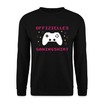 Gamer's Paradise: Spiel ohne Grenzen - Unisex Pullover - Schwarz - Vorne - Alina (178cm) & Michal (187cm)