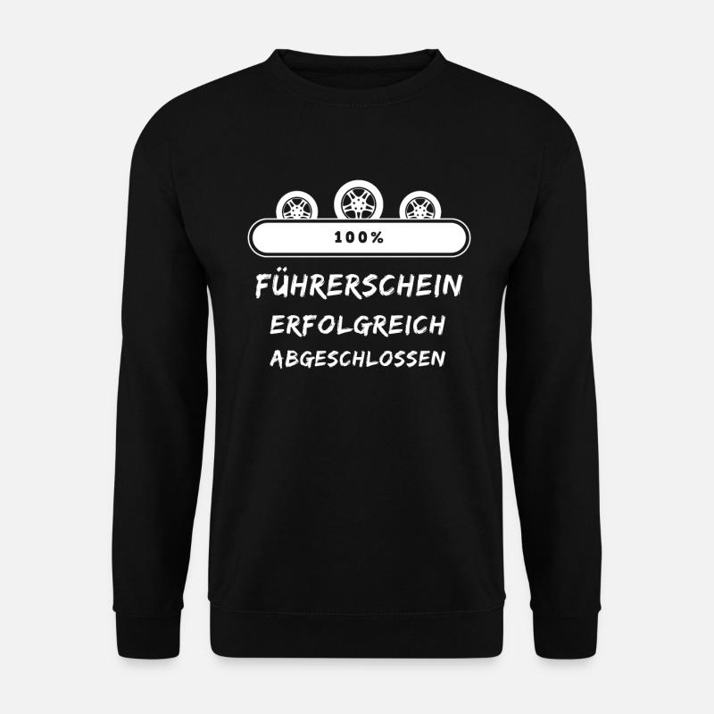 Freie Fahrt: Glückwunsch zum Führerschein - Unisex Pullover - Schwarz
