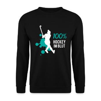 Eishockey DNA - Leidenschaft pur - Unisex Pullover - Schwarz - Vorne - Alina (178cm) & Michal (187cm)