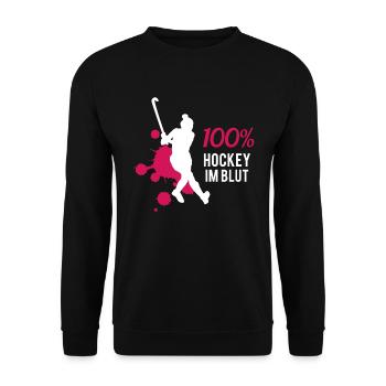 Eishockey DNA - Leidenschaft pur - Unisex Pullover - Schwarz - Vorne - Alina (178cm) & Michal (187cm)