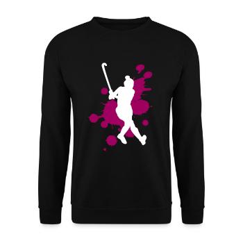 Creative Paint Splashes Art Explosion - Unisex Sweatshirt - black - Front - Alina (178cm) & Michal (187cm)