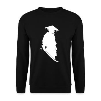 Cadeau de mysticisme de la lune guerrier japonais - Sweat-shirt Unisexe - noir - Devant - Alina (178cm) & Michal (187cm)
