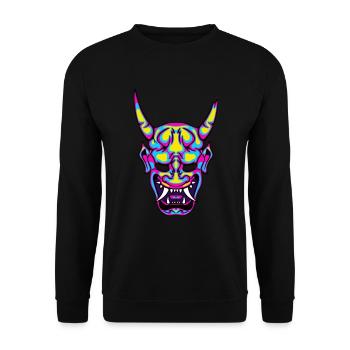 Mysticisme de l’ japonais Neon Hannya - Sweat-shirt Unisexe - noir - Devant - Alina (178cm) & Michal (187cm)