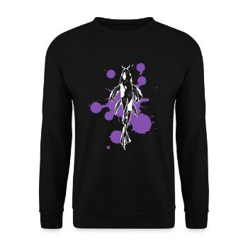 Single Koi Strength River of Life - Unisex Sweatshirt - black - Front - Alina (178cm) & Michal (187cm)