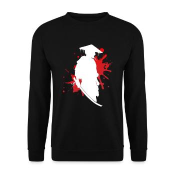 Samouraï guerrier fierté & honneur cadeau - Sweat-shirt Unisexe - noir - Devant - Alina (178cm) & Michal (187cm)