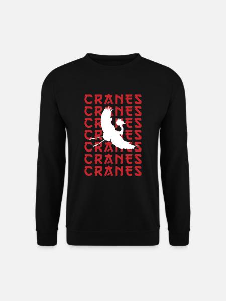 CRANES Stylish Bird Silhouette - Unisex Sweatshirt - black