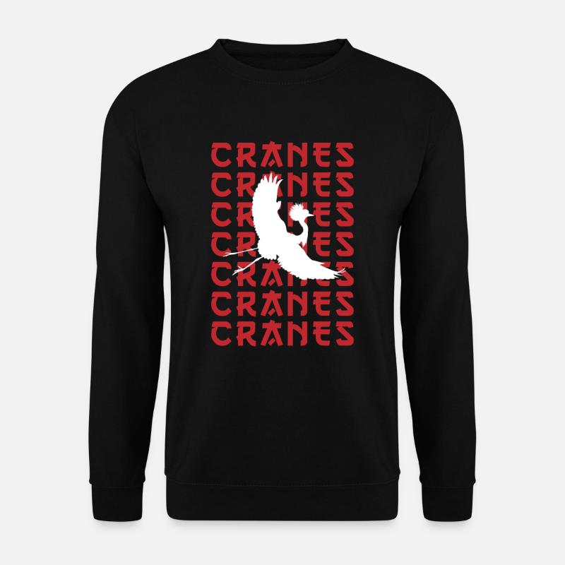 CRANES Silhouette d’oiseau élégant - Sweat-shirt Unisexe - noir
