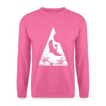 Grue Origami Géométrie Créativité - Sweat-shirt Unisexe - rose - Devant