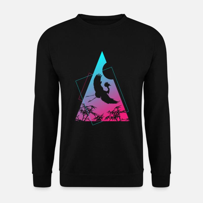 Crane Origami Geometry Creativity - Unisex Sweatshirt - black