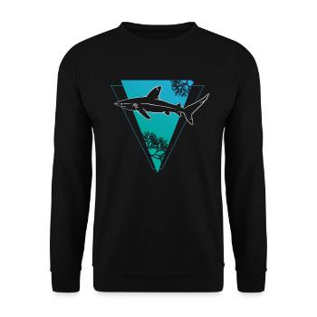 Cadre triangulaire Coral Shark - Sweat-shirt Unisexe - noir - Devant - Alina (178cm) & Michal (187cm)