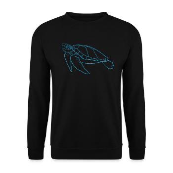 Gracieuse tortue de mer Sea Icon - Sweat-shirt Unisexe - noir - Devant - Alina (178cm) & Michal (187cm)