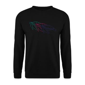 Trio Turtles Sea Dream Gift - Unisex Sweatshirt - black - Front - Alina (178cm) & Michal (187cm)