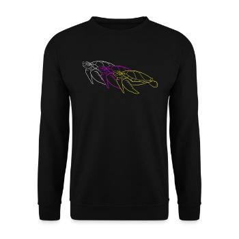 Trio Turtles Sea Dream Gift - Unisex Sweatshirt - black - Front - Alina (178cm) & Michal (187cm)