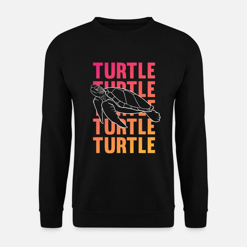 TURTLE Schattenbild Wortkunst Geschenk - Unisex Pullover - Schwarz