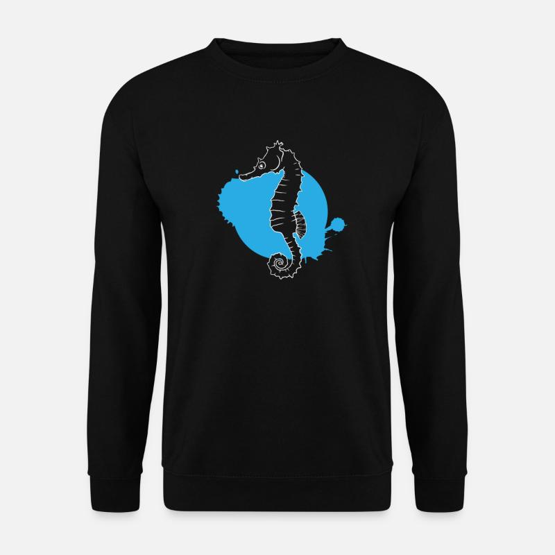 Silhouette Seahorse Ocean - Unisex Sweatshirt - black