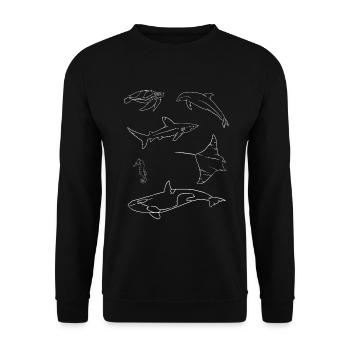 Merveille des profondeurs créatures fascinantes cadeau - Sweat-shirt Unisexe - noir - Devant - Alina (178cm) & Michal (187cm)
