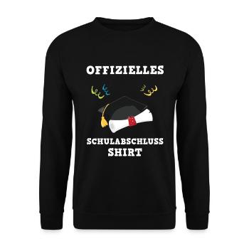 Abschluss Hut Feier Erfolg Geschenk - Unisex Pullover - Schwarz - Vorne - Alina (178cm) & Michal (187cm)