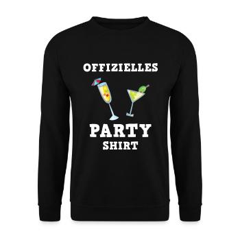 Cocktail Party Stimmung Hoch Genuss - Unisex Pullover - Schwarz - Vorne - Alina (178cm) & Michal (187cm)