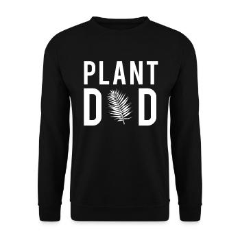 Plant Dad Botany Father Plants Style - Unisex Sweatshirt - black - Front - Alina (178cm) & Michal (187cm)