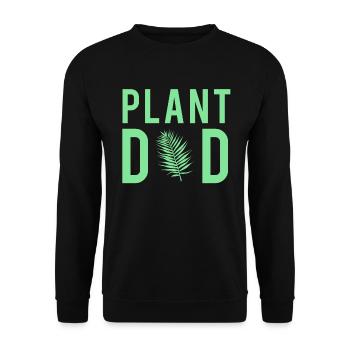 Plant Dad Botany Father Plants Style - Unisex Sweatshirt - black - Front - Alina (178cm) & Michal (187cm)