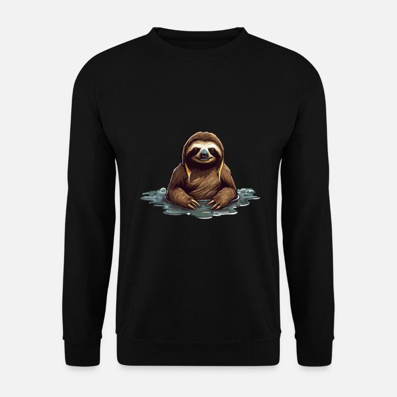 Sloth bathes in water - Unisex Sweatshirt - black