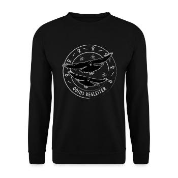 Odins Raben - Mythos & Begleiter - Unisex Pullover - Schwarz - Vorne - Alina (178cm) & Michal (187cm)