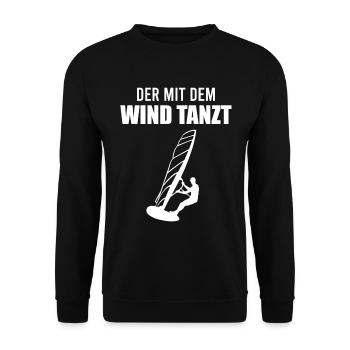 Wind dancer - surfer soul - Unisex Sweatshirt - black - Front - Alina (178cm) & Michal (187cm)