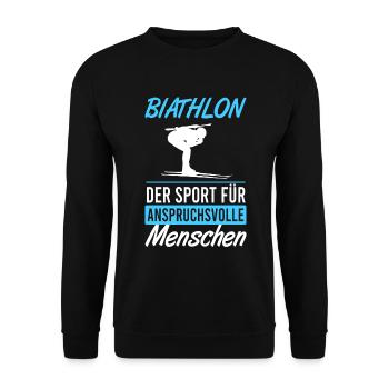 Biathlon – Défi et précision - Sweat-shirt Unisexe - noir - Devant - Alina (178cm) & Michal (187cm)