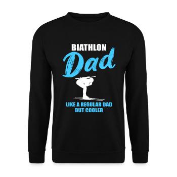 Cool Biathlon Dad Unique - Unisex Sweatshirt - black - Front - Alina (178cm) & Michal (187cm)